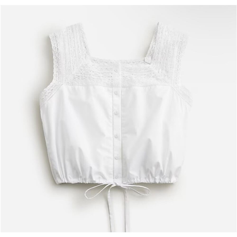 Lace Trimmed Crop Top